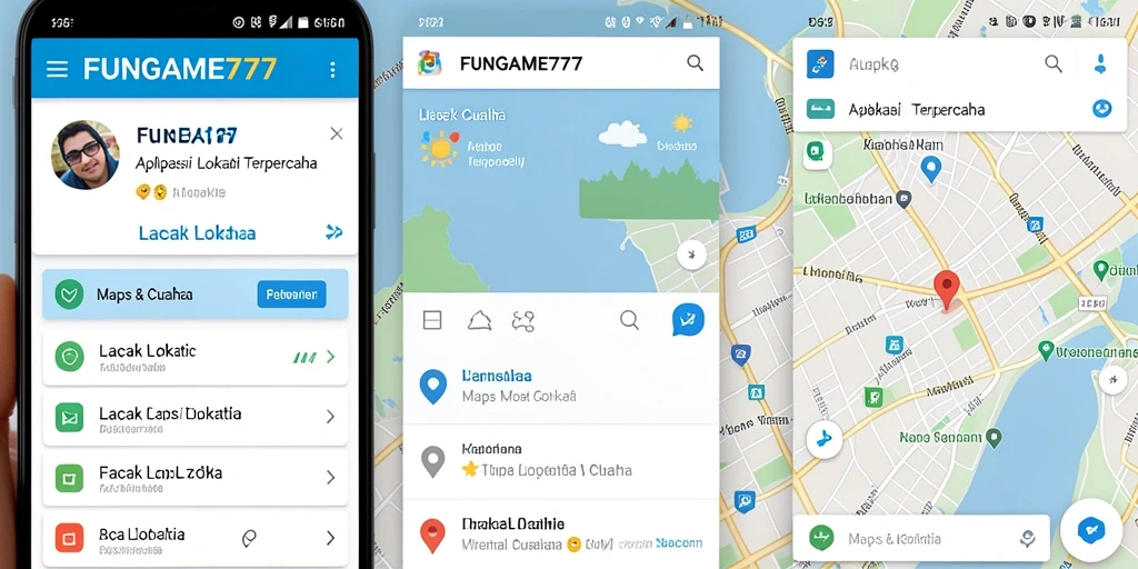 Tampilan antarmuka FUNGAME777 yang menunjukkan peta lokasi