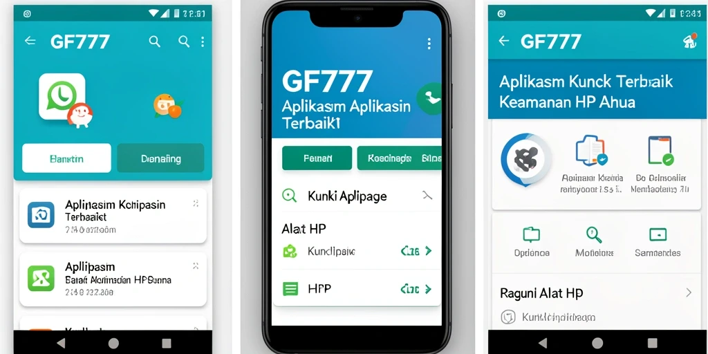 Tampilan antarmuka GF777 menunjukkan fitur Kunci Aplikasi yang menarik dan fungsional.