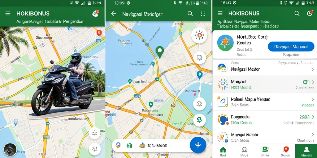 Antarmuka HOKIBONUS yang intuitif untuk Navigasi Motor.