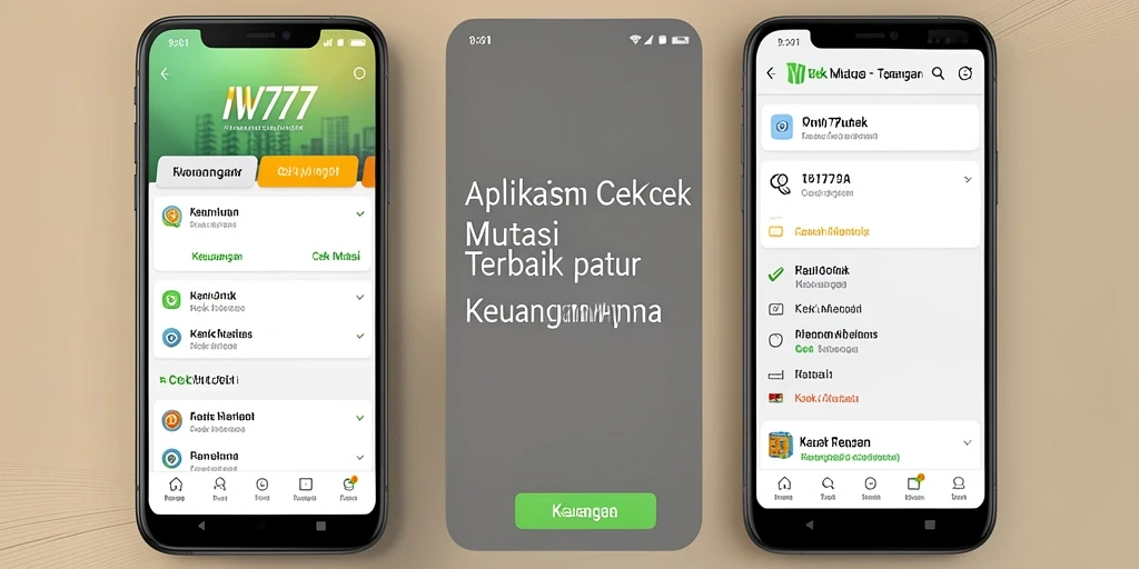 Antarmuka IW777 saat memeriksa mutasi transaksi keuangan.