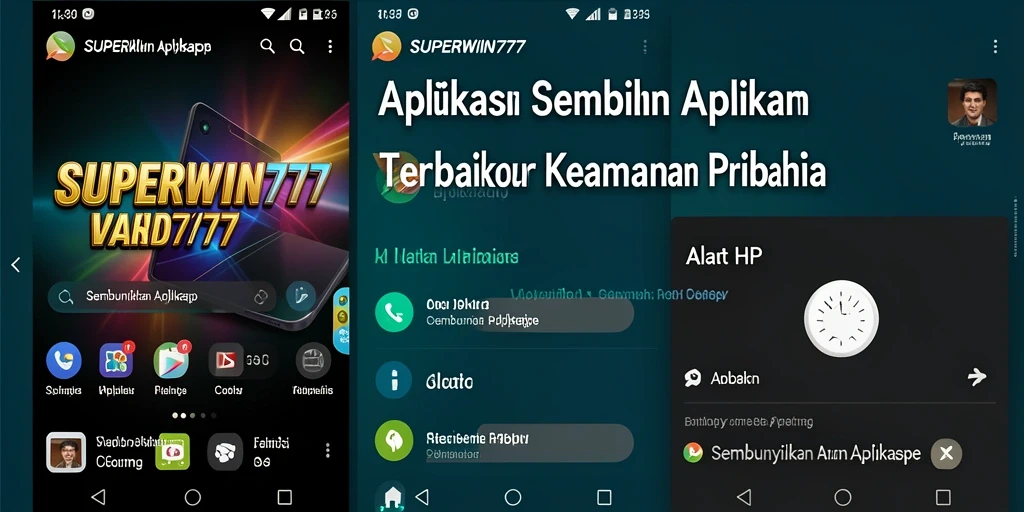 Tampilan antarmuka aplikasi SUPERWIN777 untuk menyembunyikan aplikasi.
